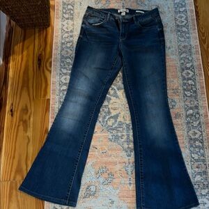Vintage America Blue Flare Wide Leg Jeans